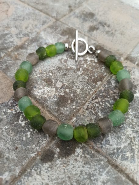 bengoArt Recyclingglasperlen Armbänder Kombischmuck