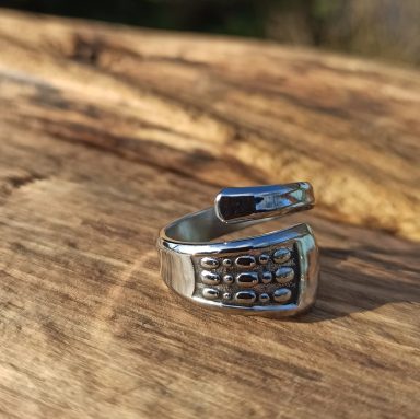 bengoArt Besteckkunst Edelstahlring Spoonring Löffelring
