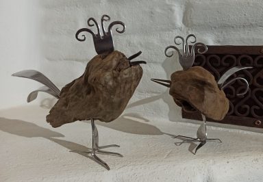 bengoArt Besteckkunst Schräge Vögel Treibholz Holzvogel