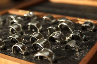 bengoArt versilberter Ring Spoonring Löffelring Besteckkunst