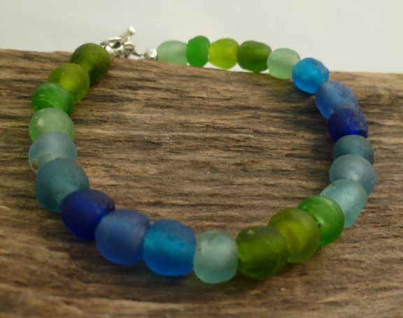 bengoArt Recyclingglasperlen Armbänder Kombischmuck