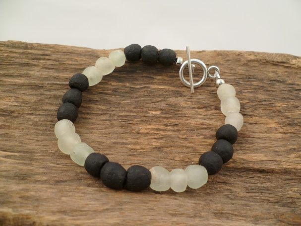 bengoArt Recyclingglasperlen Armbänder Kombischmuck