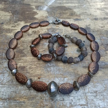 Naturschmuck Holzperlenkette Boho Holzschmuck Ethnischer Look bengoArt