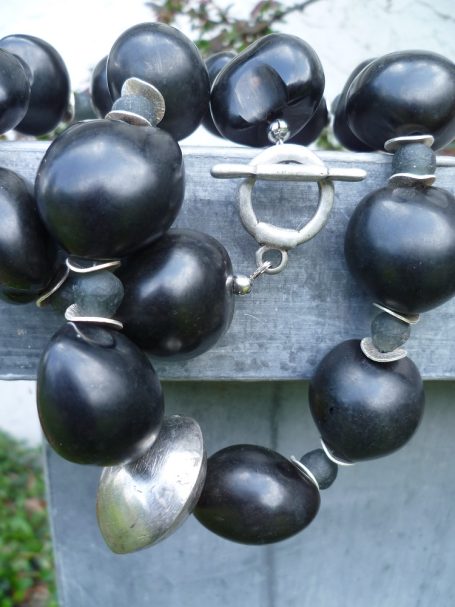 bengoArt Kette Samenperle Naturschmuck Ethnoschmuck Boho