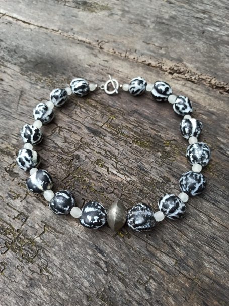 bengoArt Kette Samenperle Naturschmuck Ethnoschmuck Boho