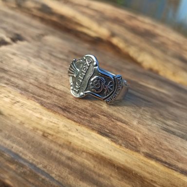 bengoArt Besteckkunst Edelstahlring Spoonring Löffelring