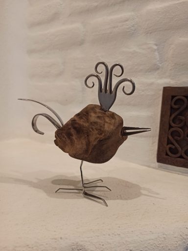bengoArt Besteckkunst Schräge Vögel Treibholz Holzvogel