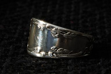 bengoArt versilberter Ring Spoonring Löffelring Besteckkunst